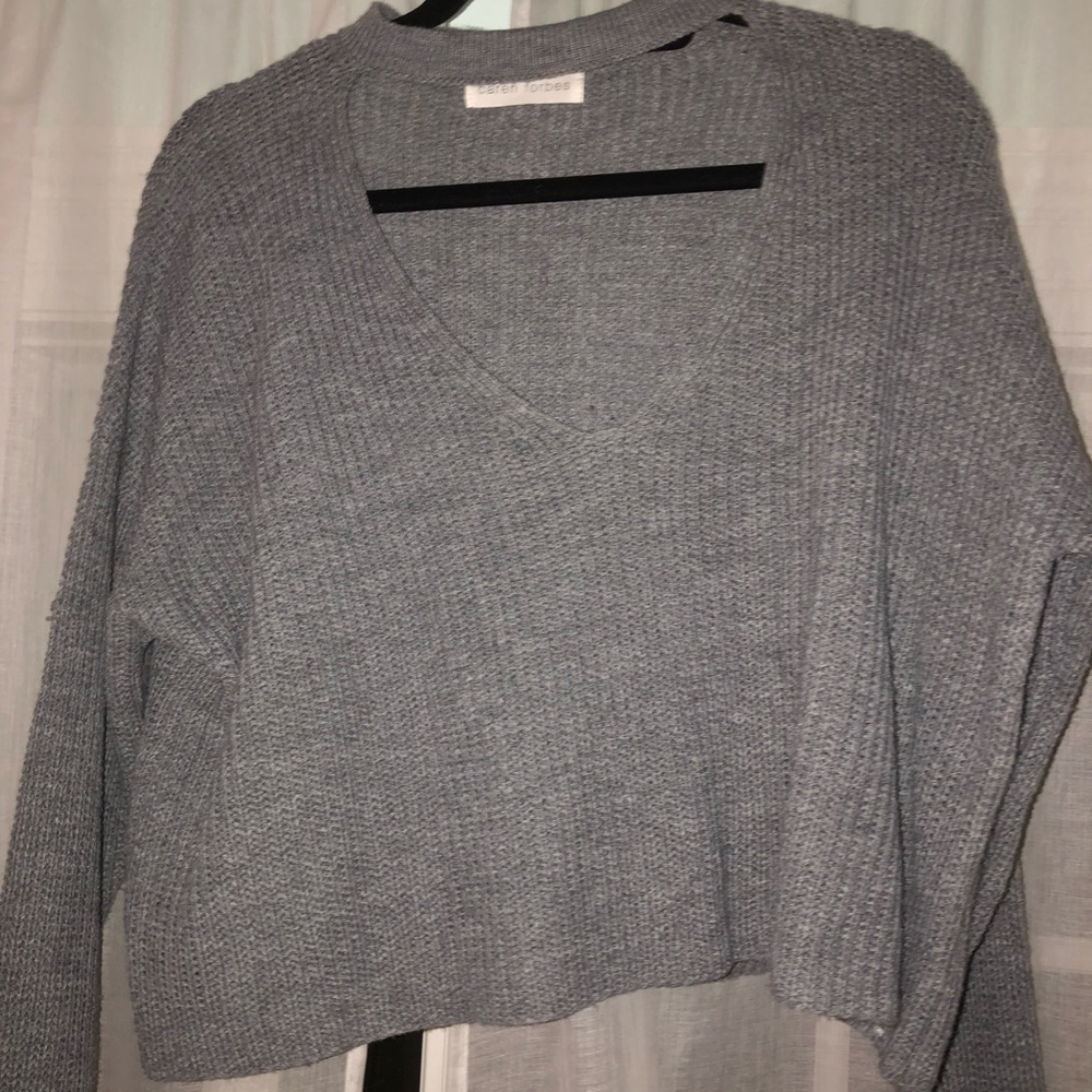 triangle cut out sweater